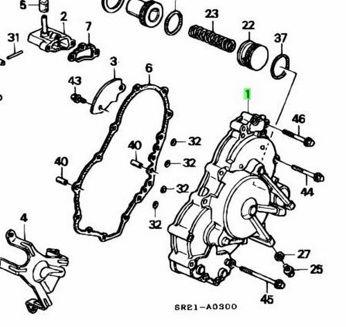 OEM HONDA COVER, R. SIDE Civic EG6 Del Sol 21240-P24-J001
