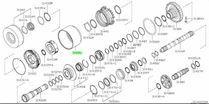 Genuine Nissan Internal Gear Assembly 31450-90X000