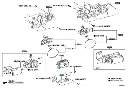 OEM Genuine TOYOTA Lexus Height Control Valve Bracket LH 489D4-60020 489D460020