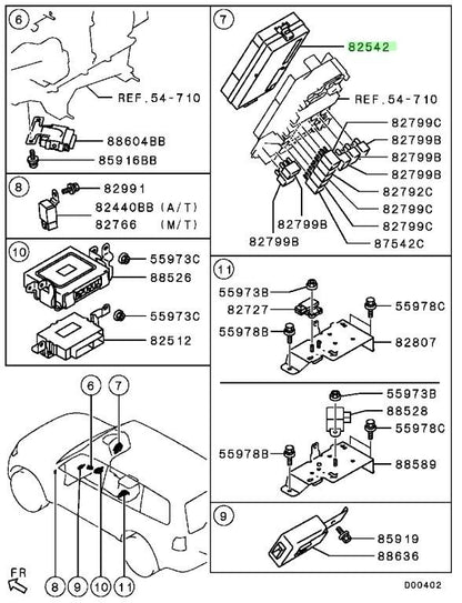 Genuine Mitsubishi Montero Pajero V88W Time Alarm ETACS Control Unit 8637A5611