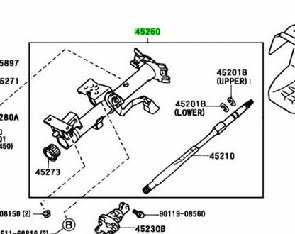 Genuine Toyota Highlander Kluger Steering Column Assy 45250-48020 ACU20 MCU201