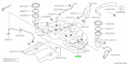 Genuine Subaru Fuel Tank Assembly OEM 42012-CA0101