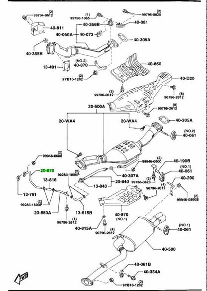OEM Mazda N3B7-20-870B Air Pipe RX-7 FD3S Genuine0