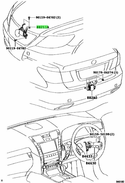OEM Genuine TOYOTA Lexus Millimeter Wave Radar SensorAssy 88210-50150 88210501500