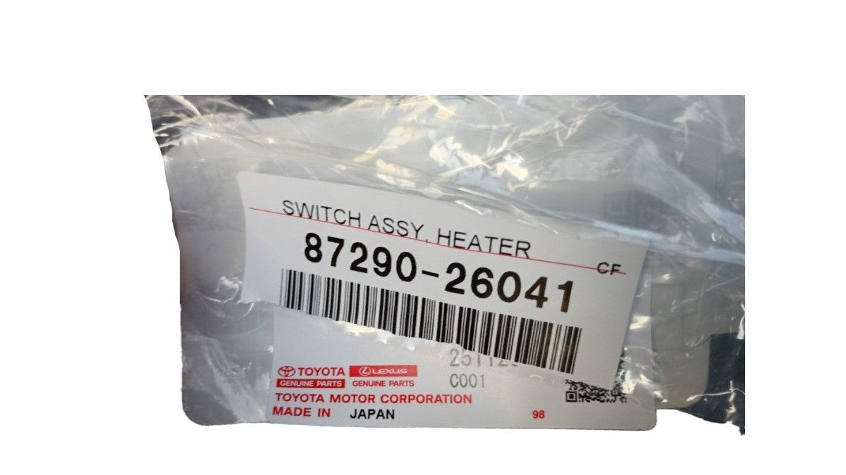 OEM SWITCH ASSY, HEATER Genuine Toyota HiAce Van 200 GDH206V 87290-260411