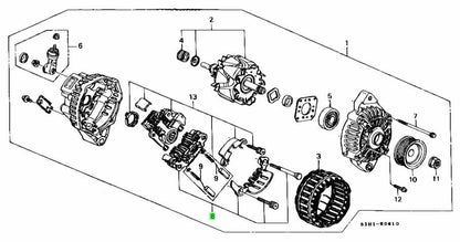 NEW Genuine Honda Alternator Rectifier Assembly OEM 31127-PEL-0040
