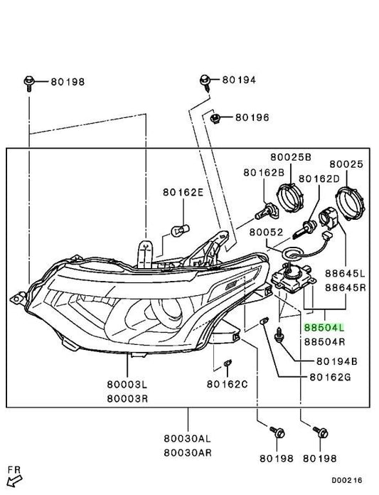MITSUBISHI OUTLANDER 2019-2023 HEADLAMP MODULE 8301D494 NEW OEM1