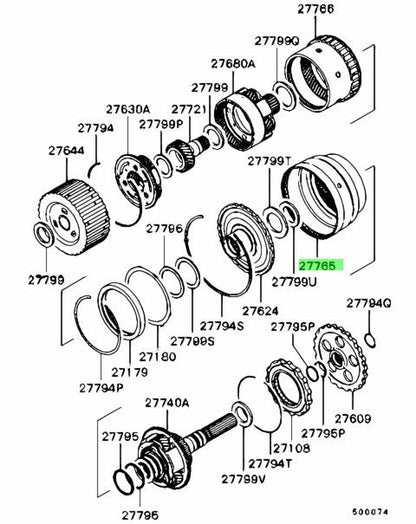 New Genuine Mitsubishi Automatic Transmission Direct Ring Gear MR222571 OEM1