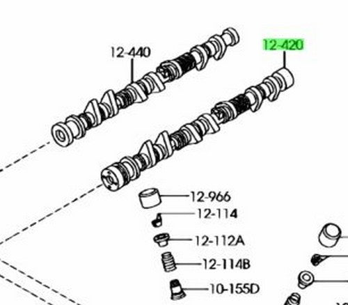 Genuine Mazda Camshaft OEM L3E3-12-4201