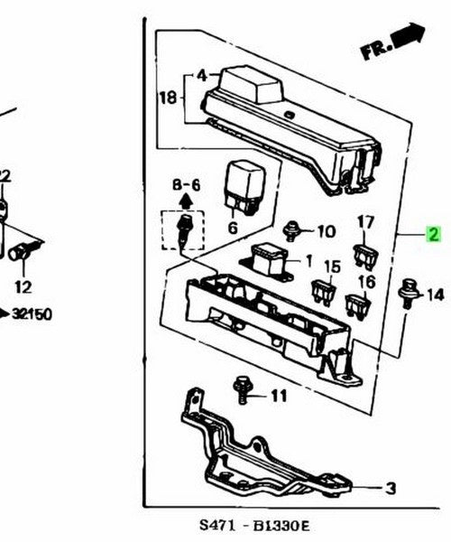 OEM Honda Integra DC2 DB8 ABS Fuse Box Assembly 38230-ST7-003 Genuine1