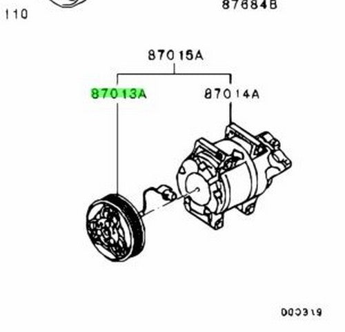 NEW Genuine Mitsubishi A/C Compressor Clutch Assembly OEM 7813A1551