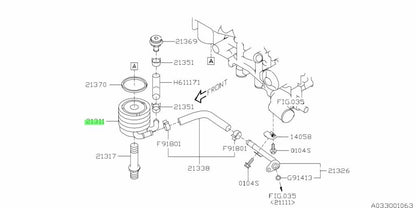 Subaru OEM Oil Cooler Complete. ENGINE, Cooling 21311AA160