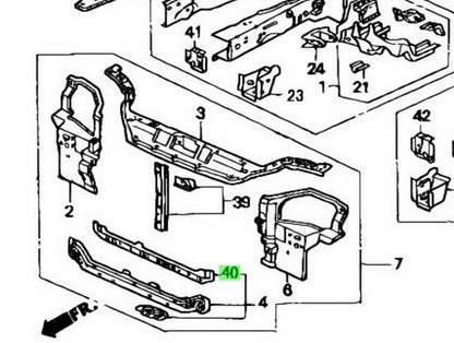 OEM Honda Civic EG EG6 EG8 EG9 60442-SR3-300ZZ Lower Crossmember Plate Genuine1