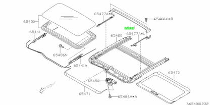 NEW Genuine Subaru Sunroof Drain Assembly OEM 65417-FG0000