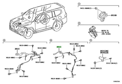 TOYOTA Genuine OEM LH Front Speed Sensor 89543-60060 LAND CRUISER New1