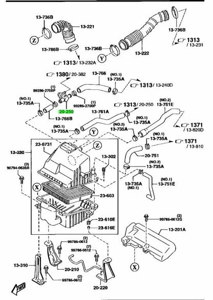 OEM Mazda RX-7 FD3S Air Bypass Valve/Blow Off Valve N3A1-20-250 Genuine1