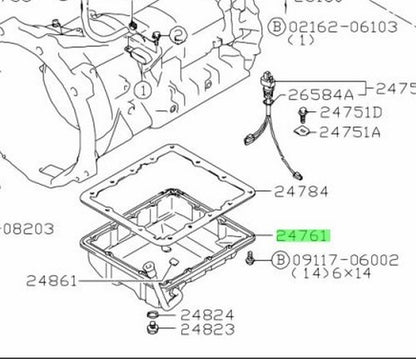 24741-85FA0-000 Suzuki Pan,t/m oil 2474185FA0000, New Genuine OEM Part1