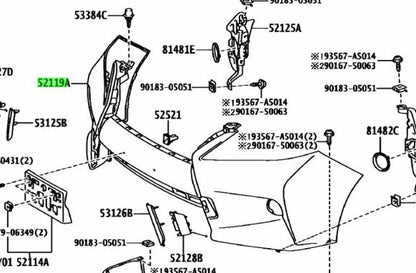 OEM TOYOTA Lexus RX270/350/450H Aero Front BumperCover WhitePearl 52119-48A00-A00