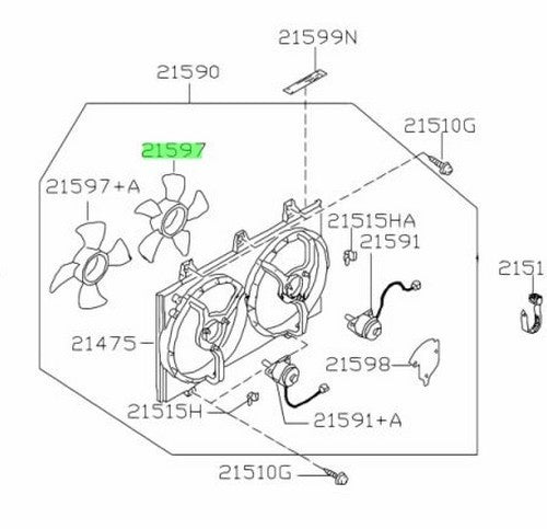 New Genuine Nissan A/C Condenser Cooling Fan Motor 21486-85E00 OEM1
