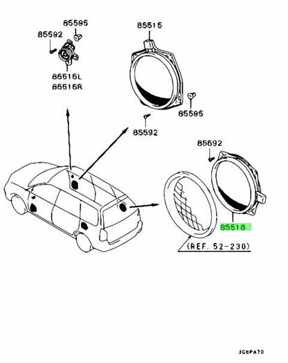 OEM SPEAKER Genuine Mitsubishi Lancer Evo VII GT-A MR301666