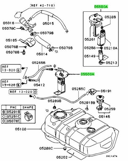 Mitsubishi Minicab Fuel Pump MR571246 Genuine JDM OEM