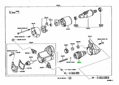 Genuine Toyota Starter Clutch Sub-Assy 28011-67030 OEM1