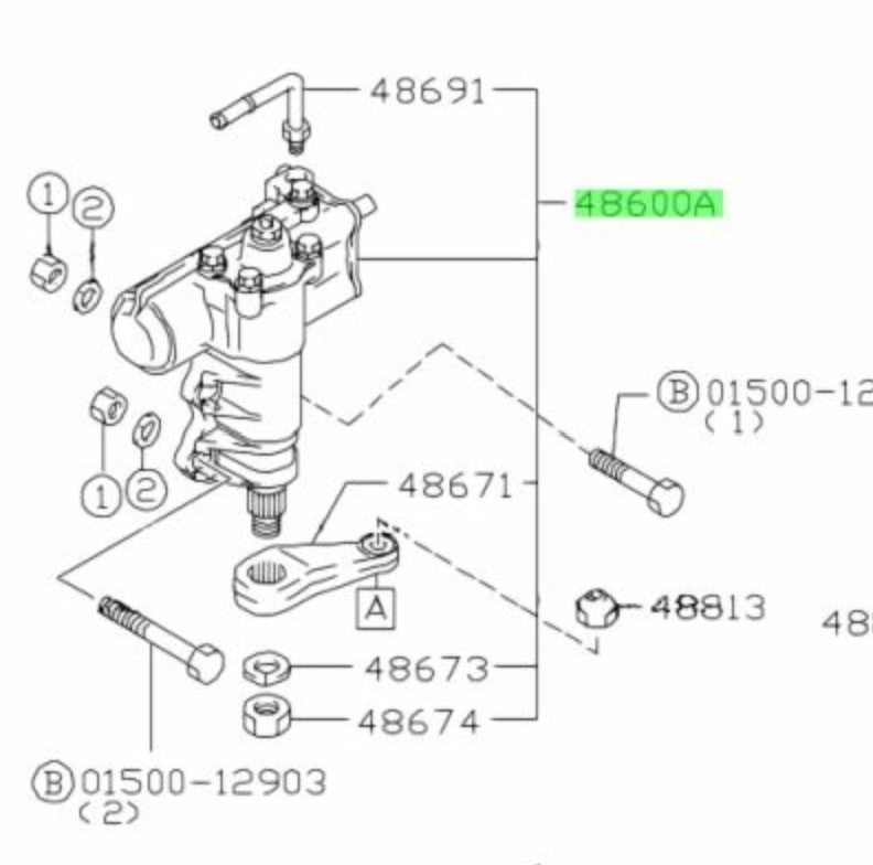 48600-81A40-000 Suzuki Box assy,power strg gear 4860081A40000, New Genuine OEM P1