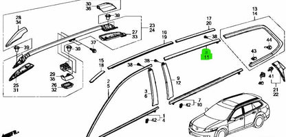 OEM Honda Acura Upper Molding Rear Door RH&LH set Accord Tourer 2011-2014 TSX