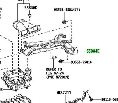 OEM Genuine TOYOTA Lexus Heater To RegisterDuct No.1 Assy 55084-76073 55084760731