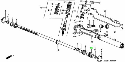 OEM END COMP., CYLINDER Genuine Honda CR-V 53630-S10-013