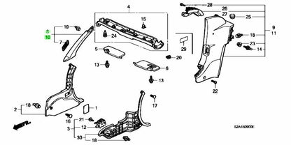 Honda S2000 AP1 AP2 Genuine GARNISH Set LR FRONT PILLAR NH167L 84103-S2A-000ZA