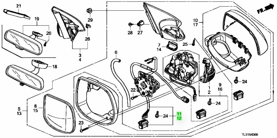 OEM Honda ACTUATOR SET R&L AUTO Accord DBA-CU2 Accord Tourer  DBA-CW2