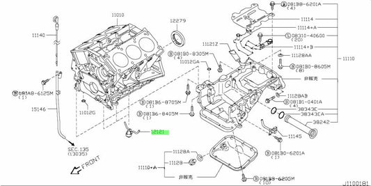 OEM Genuine Nissan GT-R R35 Engine Oil Jet Assembly 3PCS Set 11560-JF00A NEW1