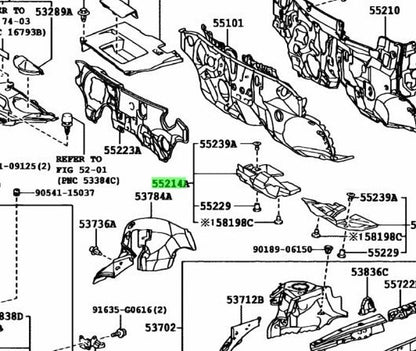 OEM Genuine TOYOTA Lexus RX270/350/450H Dash Panel InsulatorPad No.2 55214-480311