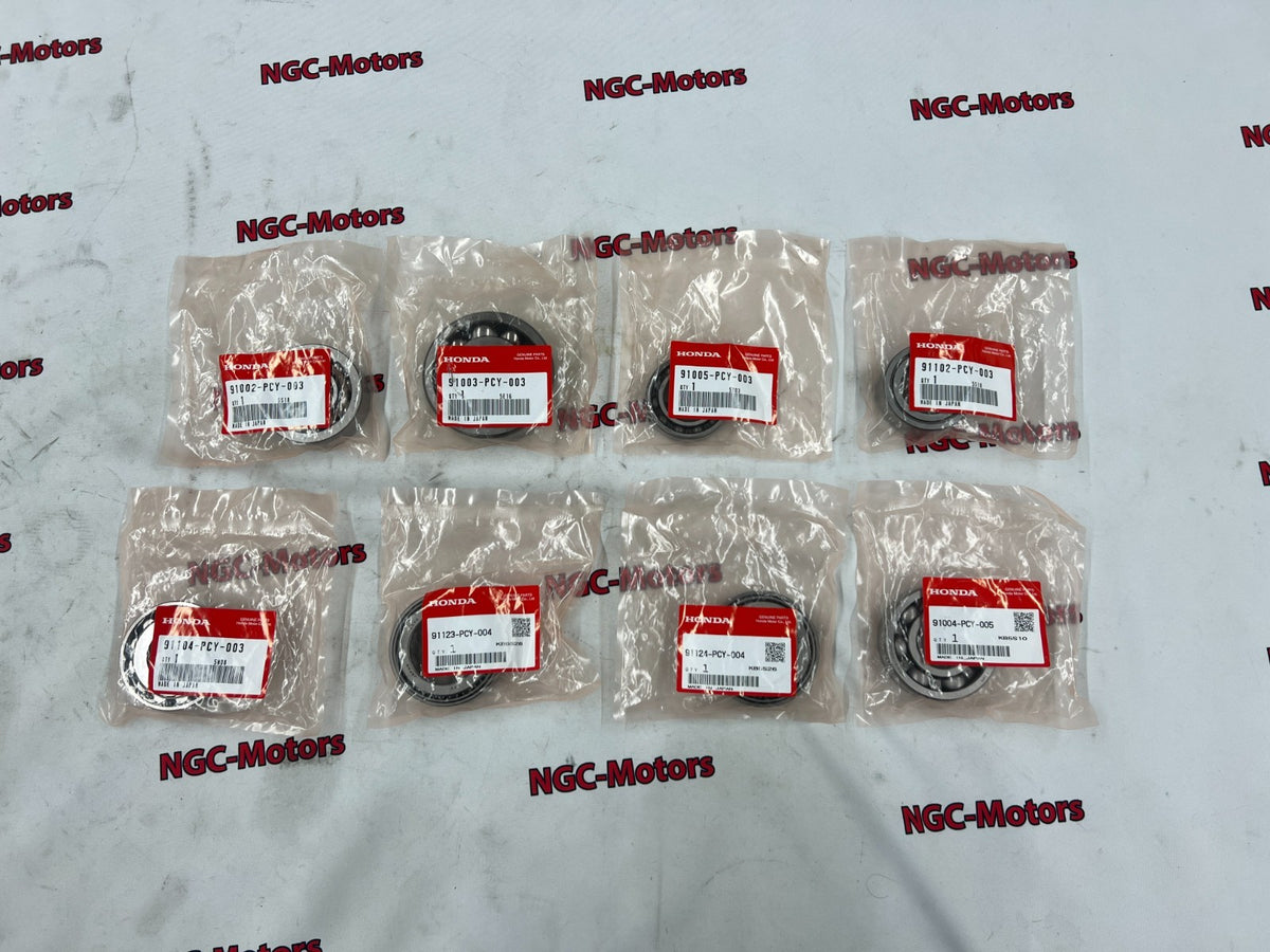 Genuine Honda S2000 AP1 AP2 S2K Transmission Gearbox Bearings Set of 8 OEM NEW