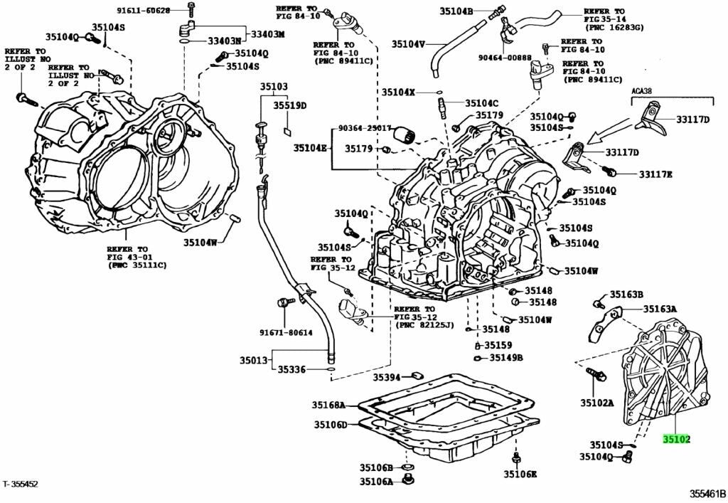 TOYOTA RAV4 ACA38 01-12 Genuine Transaxle Rear Cover Sub Assy 35102-42020 OEM