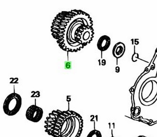 OEM Honda Integra Civic Domani AT Mainshaft Fourth Gear 23461-P4P-A00 Genuine1
