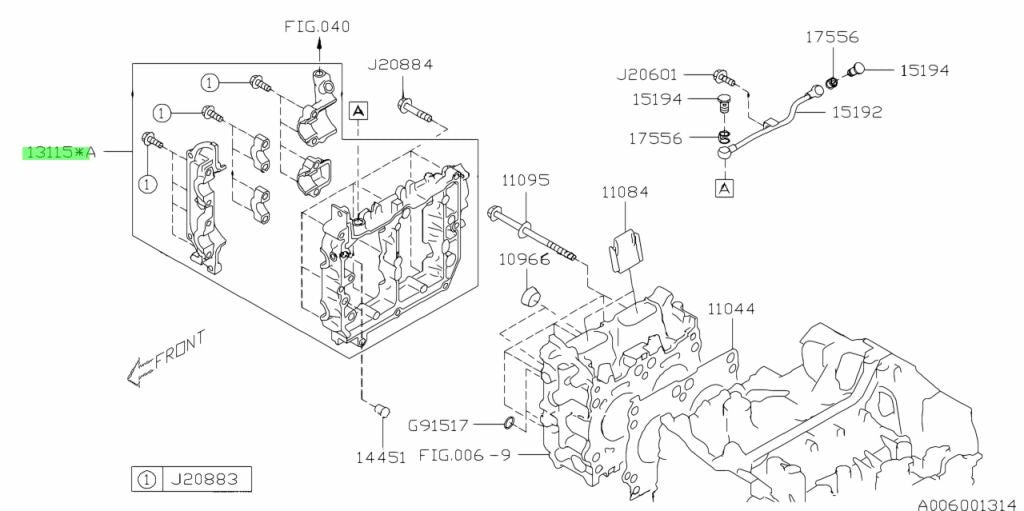 NEW Genuine Subaru Camshaft Carrier Assembly OEM 13114-AA0601