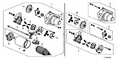 OEM ARMATURE ASSY. Genuine Honda Accord 31207-R40-A01