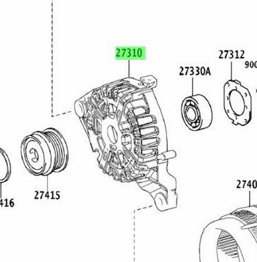 Genuine Toyota Alphard AGH30 Alternator Drive End Frame OEM 27310-0V2801