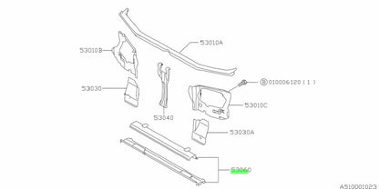 OEM FRAME COMPLETE-RADIATOR PANEL,LOWER Subaru Forester 2.0 Turbo 53061FC000