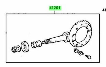 41201-29815 Toyota Final gear kit, differential, rear 4120129815, New Genuine OE1