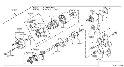 23378EN20C Genuine Nissan HOLDER ASSY-BRUSH 23378-EN20C1