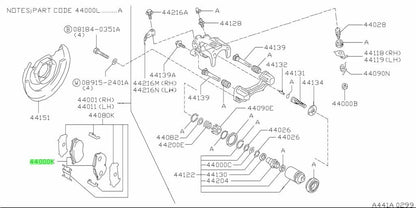 NEW Genuine Nissan Pitwork Disc Brake Pad Kit OEM AY060-NS0321