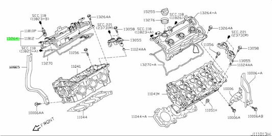 Genuine Nissan 350Z Z33 VQ35HR RH Engine Valve Cover 13264-JK20A OEM1