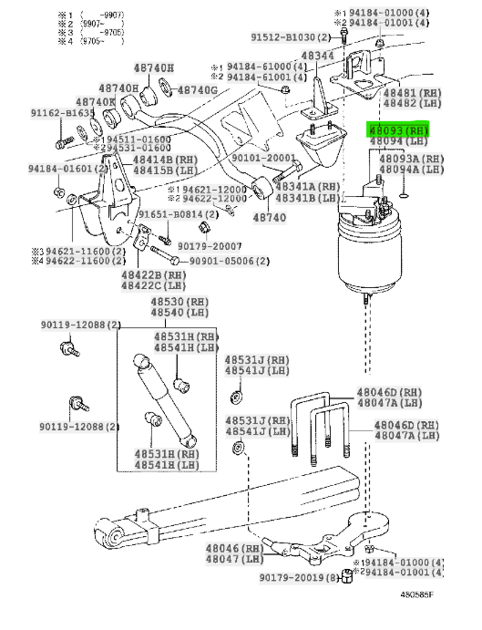 OEM Genuine Toyota SLEEVE SUB-ASSY REAR SUSPENSION RH Coaster 48093-36030 NEW1