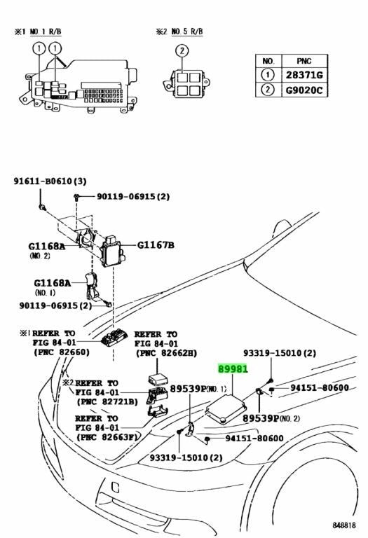 Genuine TOYOTA Lexus LS600H Hybrid VehicleControlComputer 89981-50110 89981501100