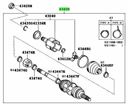 OEM Genuine TOYOTA Lexus New Front Drive Shaft Assy LH 43420-48140 43420481400