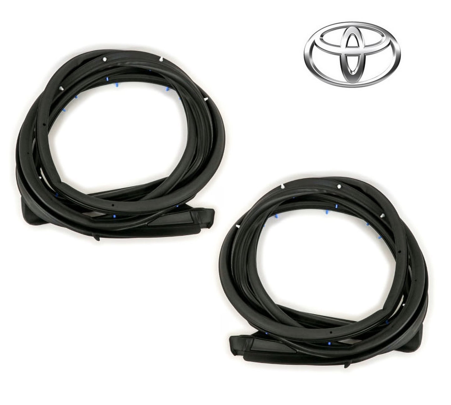 New Genuine Toyota Front Door Weatherstrip LH RH Pair 67861-26050 67862-260500