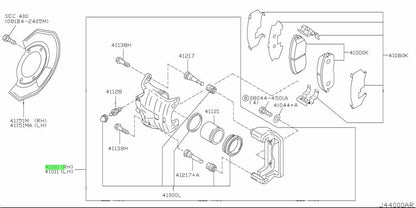 Genuine Nissan 350Z Z33 Brembo Front RH Brake Caliper 41001-CD00D OEM1